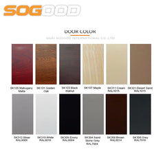 40mm thickness panel mahogany colored wood grain modern 16x7 garage door on China WDMA