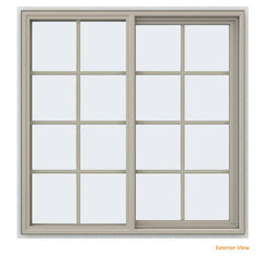 46x46 45x45 Aluminum/Vinyl/uPVC Sliding Window With Colonial Grids Grilles