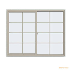 60x48 59.5x47.5 Bronze Vinyl Sliding With Colonial Grids Grilles