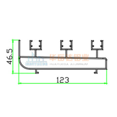 6063 T5 Aluminum alloy gold color Bottom Track Sliding Door Profiles on China WDMA
