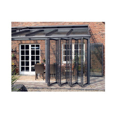 Cheap Exterior Aluminum Frame Door And Window Glass Patio Accordion Folding Doors Bi Fold Door on China WDMA