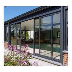 Factory price size customized aluminum frame double triple glazed aluminium glass sliding door on China WDMA