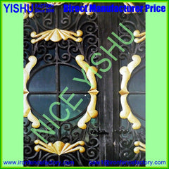 Forged Wrought Iron Security Single Entry Doors on China WDMA