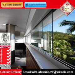 Glass Bi Folding Window Doors / Frameless Corner Window for House Decoration on China WDMA