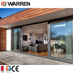 Energy efficient aluminium double tempered glass sliding doors