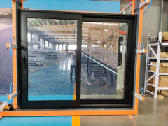 WDMA Aluminum double glass Soundproof lift-sliding door exterior accordion door