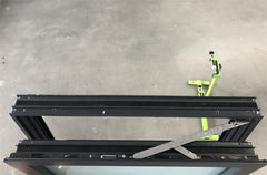 WDMA narrow frame aluminum black impact windows