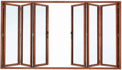 WDMA High Quality Tempered Glass Bifolding Windows Aluminum Folding Glass Windows