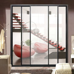WDMA aluminum alloy sliding doors and window/ Slim Frame Aluminum Sliding Door/ Narrow Frame Push-pull Door