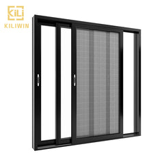 In Stock Best prices custom specification 12mm tempered glass door black aluminium mosquito net sliding door for nigeria outdoor on China WDMA