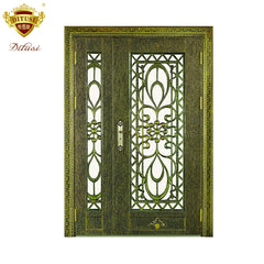 New low maintenance wrought iron exterior french style doors HL-J07 on China WDMA