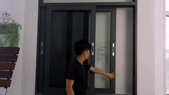Burglar proof grill designs aluminum sliding window on China WDMA