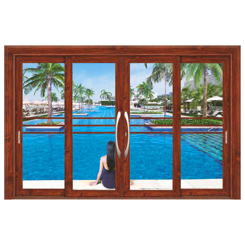 Powder Coated or Wood Grain Color Aluminum French Sliding Door on China WDMA