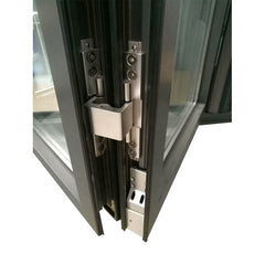 Residential aluminum folding window with black color or customized color on China WDMA