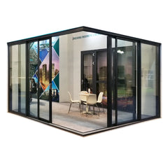 Roomeye aluminum glass corner sliding door on China WDMA
