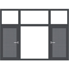 Security aluminum double panel swing glass corner window selling louvre window on China WDMA