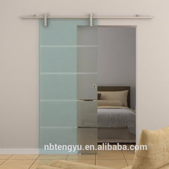 TENGYU Modern Aluminum Sliding Glass Barn Door Hardware Track Kit System on China WDMA