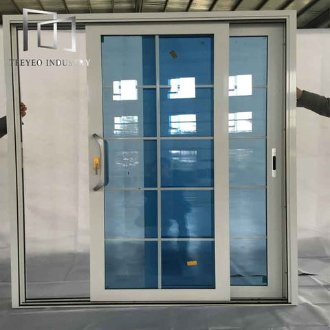 Teeyeo aluminum sliding french type window with ventilator lover on China WDMA