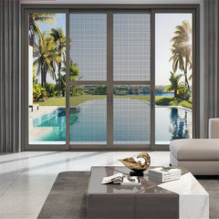 Factory Supply Balcony Sliding Doors Aluminum Double Glass Doors  Sliding Walls Designs Frameless Exterior Glass Sliding Doors