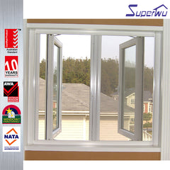 UPVC frame white color fixed glass window,casement window and doors on China WDMA