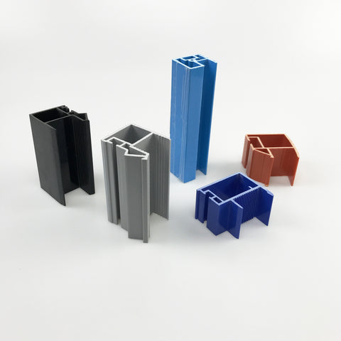 anti-collision colorful pvc profile door window frames sliding frames on China WDMA