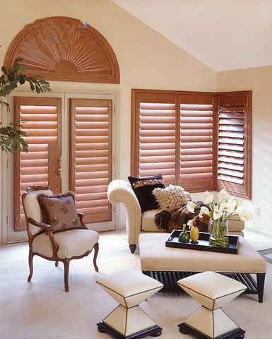 good quality grey color wood Plantation Shutter with fashionable design on China WDMA
