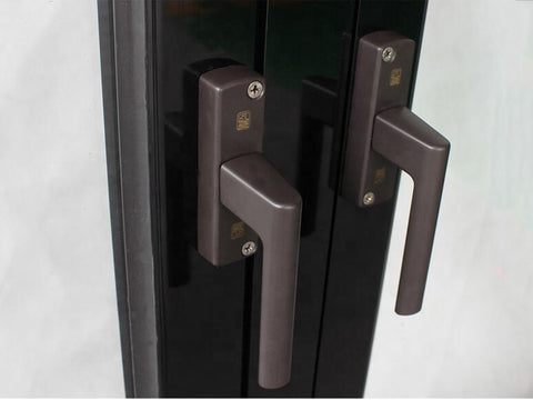 latest modern design black powder coating color double glass aluminium folding window bifold windows for residential house