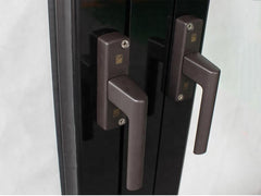 latest modern design black powder coating color double glass aluminium folding window bifold windows for residential house