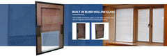 new type windows with blinds inside double glass for house on China WDMA