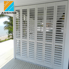 wall decorative accordion shutter windows bi fold plantation shutter doors on China WDMA