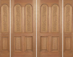 WDMA 100x80 Door (8ft4in by 6ft8in) Exterior Mahogany Legacy Double Door/2side Carved Panel 1
