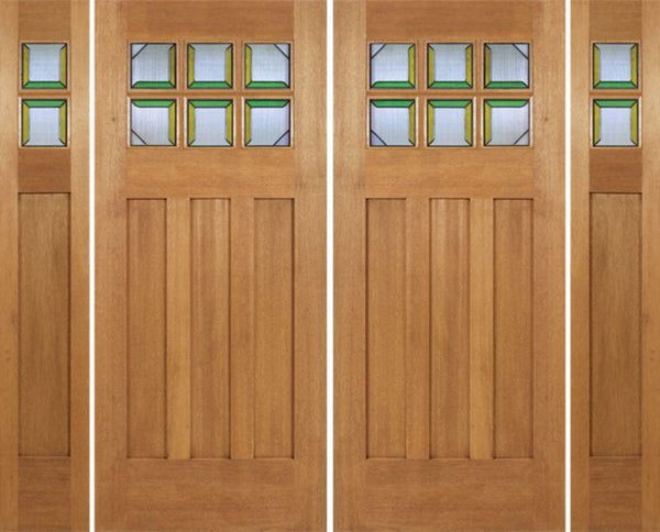 WDMA 100x84 Door (8ft4in by 7ft) Exterior Mahogany Randall Double Door/2side w/ MO Glass 1