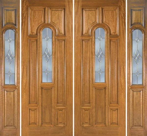 WDMA 100x96 Door (8ft4in by 8ft) Exterior Mahogany Talbot Double Door/2side w/ C Glass 1