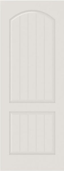 WDMA 12x80 Door (1ft by 6ft8in) Interior Swing Smooth SV2020 MDF PLANK/V-GROOVE 2 Panel Arch Panel Single Door 1