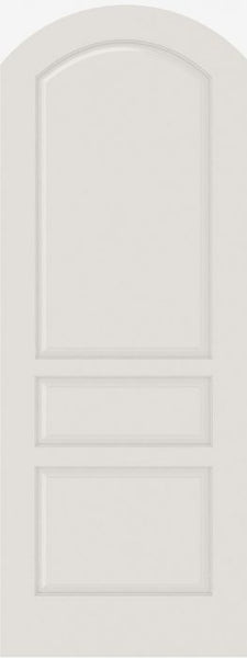 WDMA 12x80 Door (1ft by 6ft8in) Interior Swing Smooth 3020AR MDF 3 Panel Arch Top and Panel Single Door 1