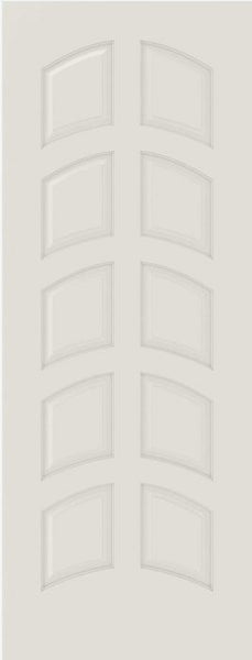 WDMA 12x80 Door (1ft by 6ft8in) Interior Bifold Smooth 8010-GATOR MDF 10 Panel Arch Panel Single Door 1