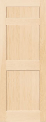 WDMA 12x80 Door (1ft by 6ft8in) Interior Swing Pine 7936 Wood 3 Panel Transitional Shaker Single Door 1