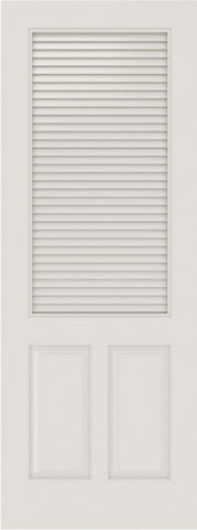 WDMA 12x80 Door (1ft by 6ft8in) Interior Barn Smooth SL-3190-LVR-PNL MDF 3 Panel Vented Louver Single Door 1