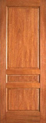 WDMA 15x80 Door (1ft3in by 6ft8in) Interior Swing Mahogany P-630 3 Panel Single Door 1