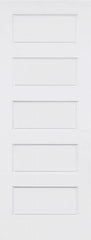 WDMA 18x96 Door (1ft6in by 8ft) Interior Swing Smooth 96in Conmore 5 Panel Shaker Hollow Core Single Door|1-3/8in Thick 1