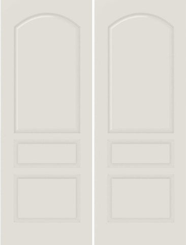 WDMA 20x80 Door (1ft8in by 6ft8in) Interior Bifold Smooth 3020 MDF 3 Panel Arch Panel Double Door 1