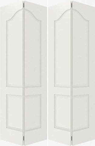 WDMA 20x80 Door (1ft8in by 6ft8in) Interior Barn Smooth 2050 MDF 2 Panel Arch Panel Double Door 2