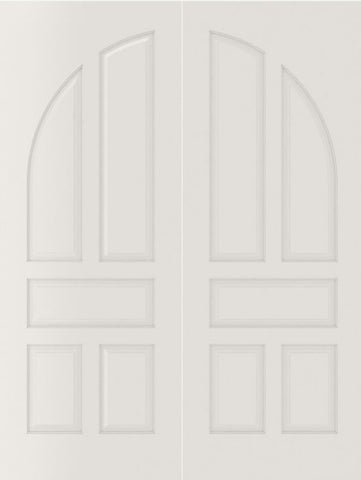 WDMA 20x80 Door (1ft8in by 6ft8in) Interior Bifold Smooth 5070 MDF Pair 5 Panel Round Panel Double Door 1