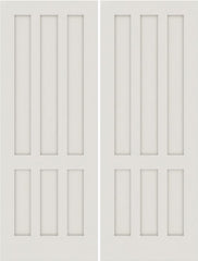 WDMA 20x80 Door (1ft8in by 6ft8in) Interior Barn Smooth 6070 MDF 6 Panel Shaker Double Door 1