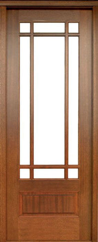 WDMA 30x96 Door (2ft6in by 8ft) Exterior Swing Mahogany Alexandria TDL 9 Lite Single Door 1