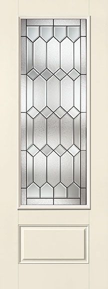 WDMA 32x96 Door (2ft8in by 8ft) Exterior Smooth Fiberglass Impact Door 8ft 3/4 Lite Crystalline 1
