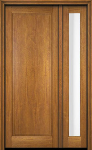 WDMA 34x78 Door (2ft10in by 6ft6in) Exterior Swing Mahogany Full Raised Panel Solid Single Entry Door Sidelight 1