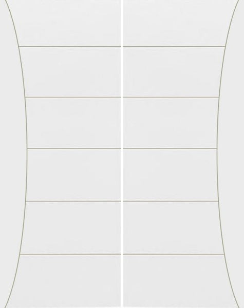 WDMA 36x80 Door (3ft by 6ft8in) Interior Swing Hardboard 80in Bilbao Semi-Solid Core HD Fiber Double Door|1-3/8in Thick 1