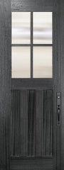WDMA 36x96 Door (3ft by 8ft) Exterior Mahogany 36in x 96in Craftsman Tall 4 Lite SDL 3 Panel Door 1