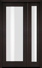 WDMA 38x80 Door (3ft2in by 6ft8in) Exterior Swing Mahogany Full Lite Single Entry Door Sidelight 2